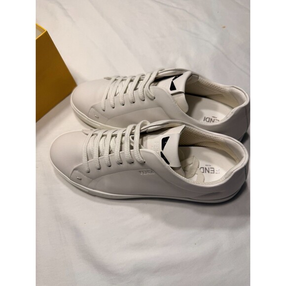 Fendi Authentic Leather Monstor Eyes Low Top Sneaker SIZE 9